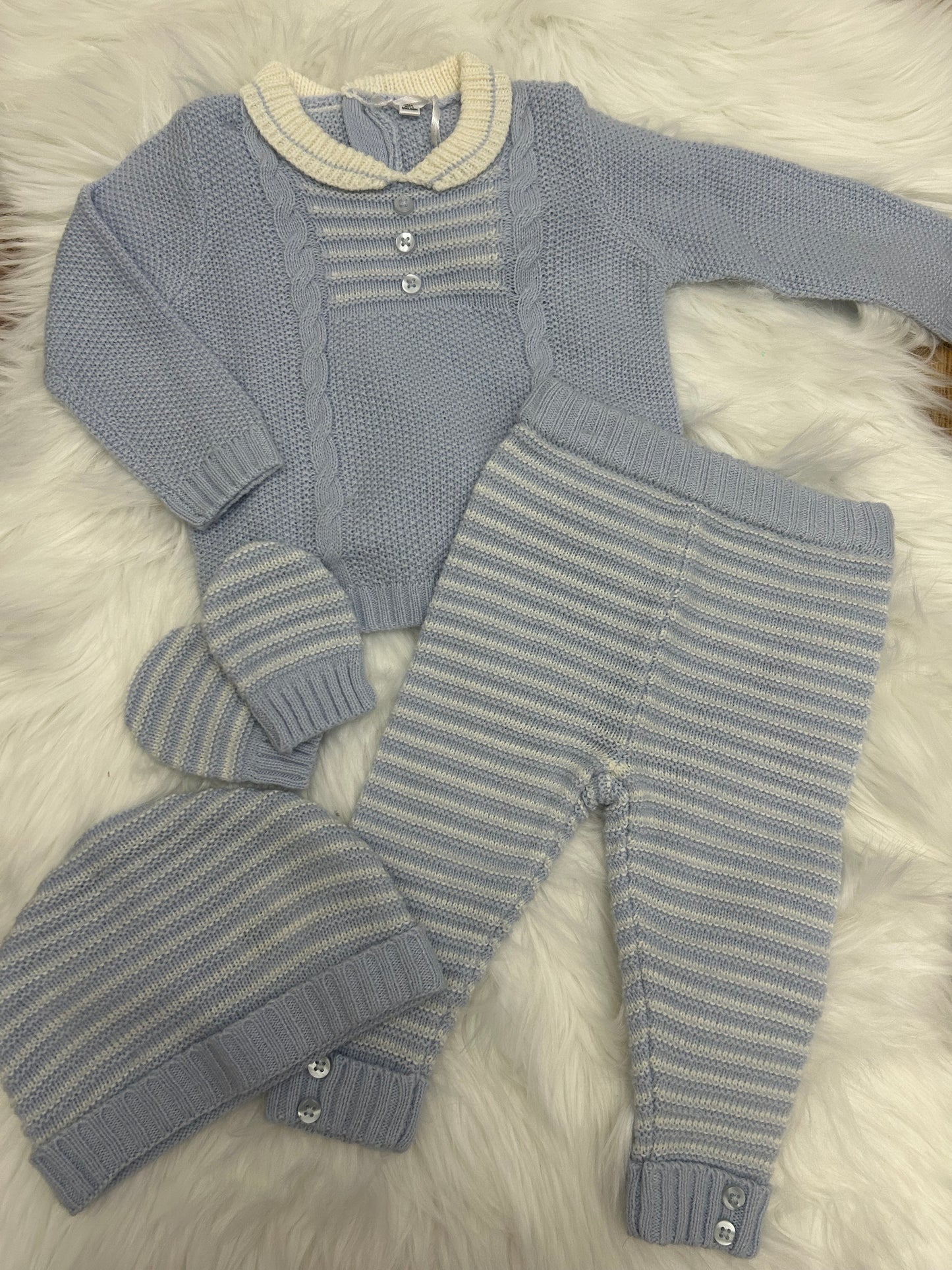 Blue striped set