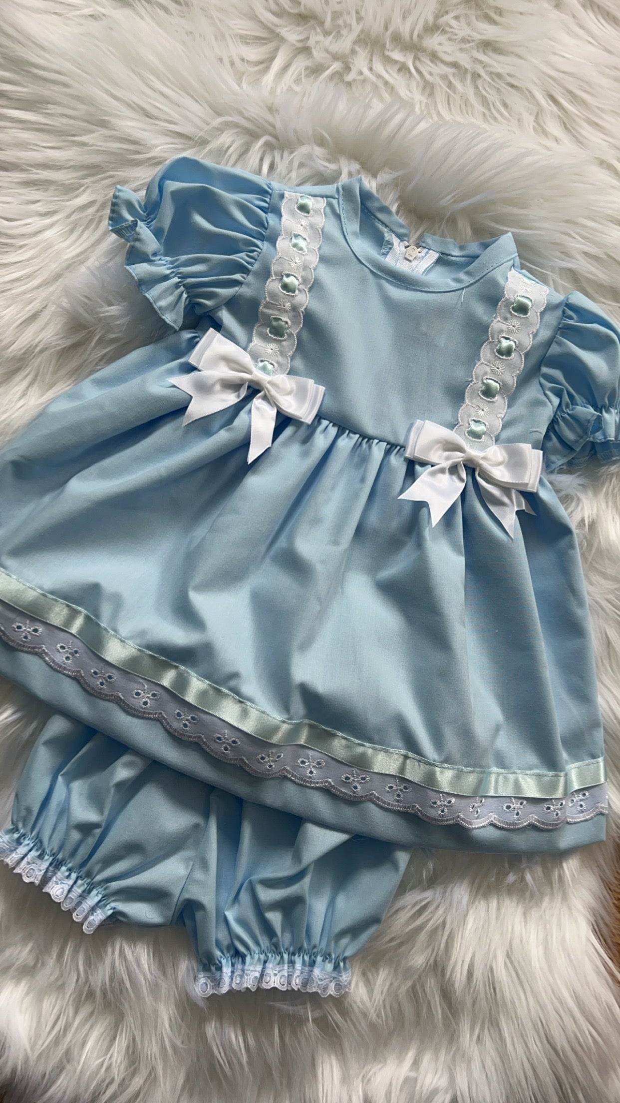 Blue smocked dress