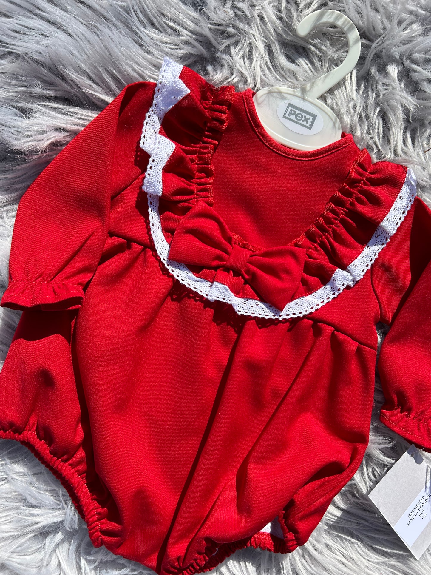 Red bow romper