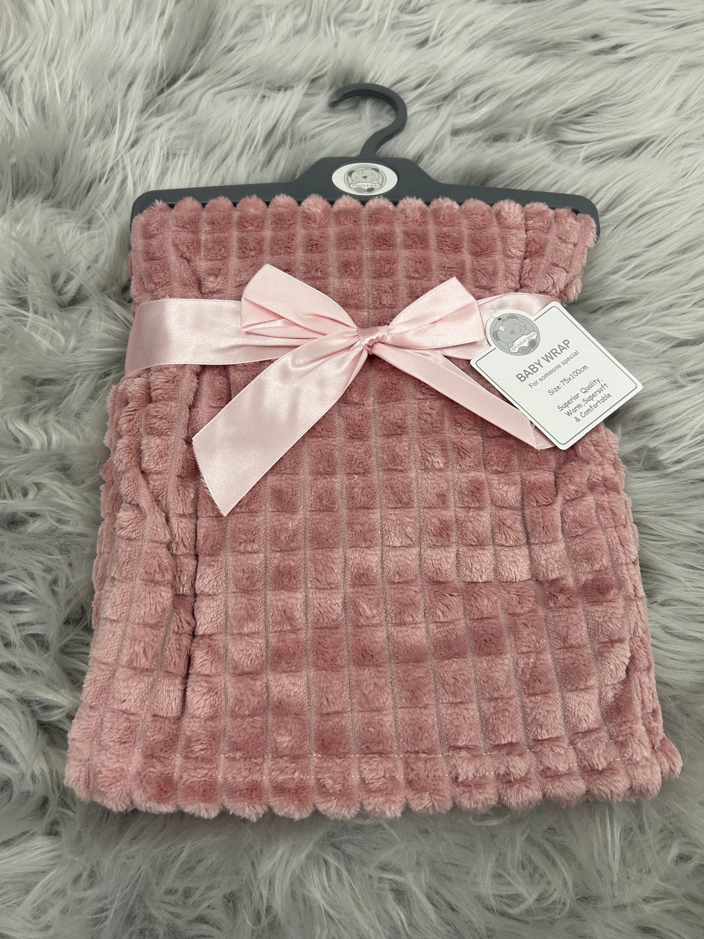 Rose waffle blanket