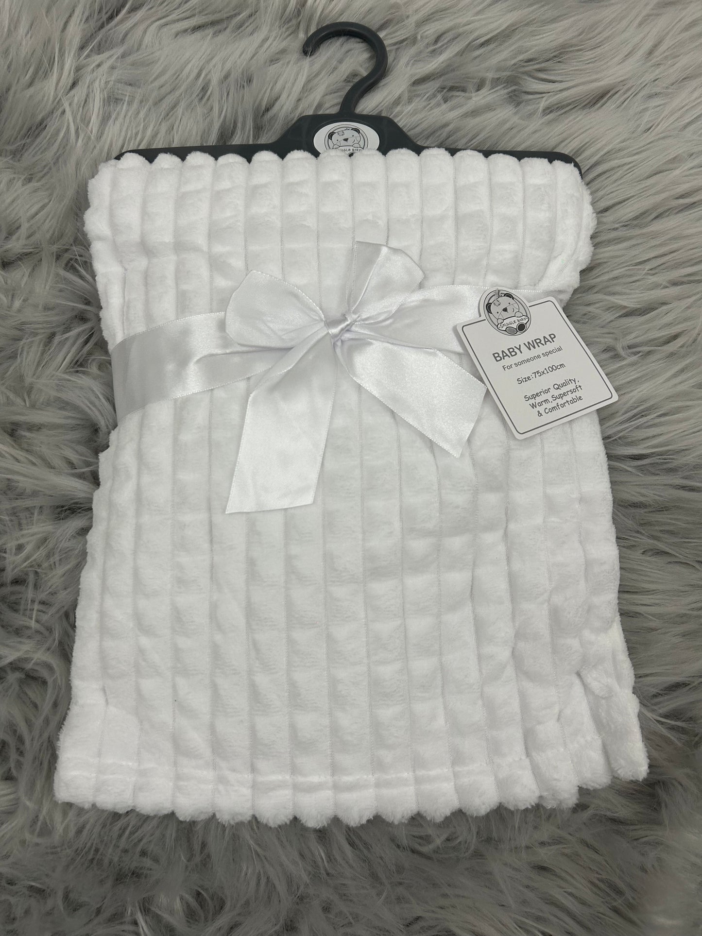 Ivory waffle blanket