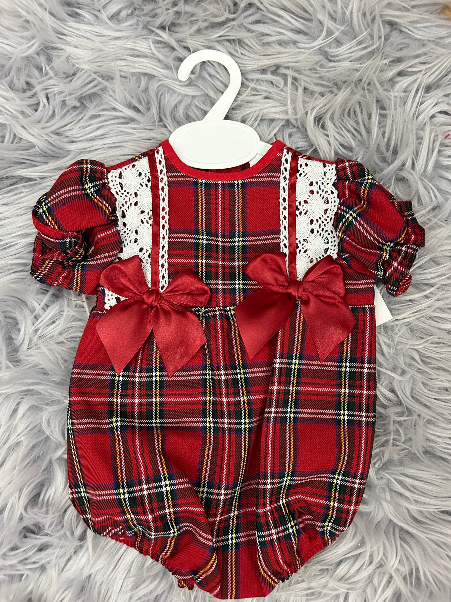 Red tartan romper