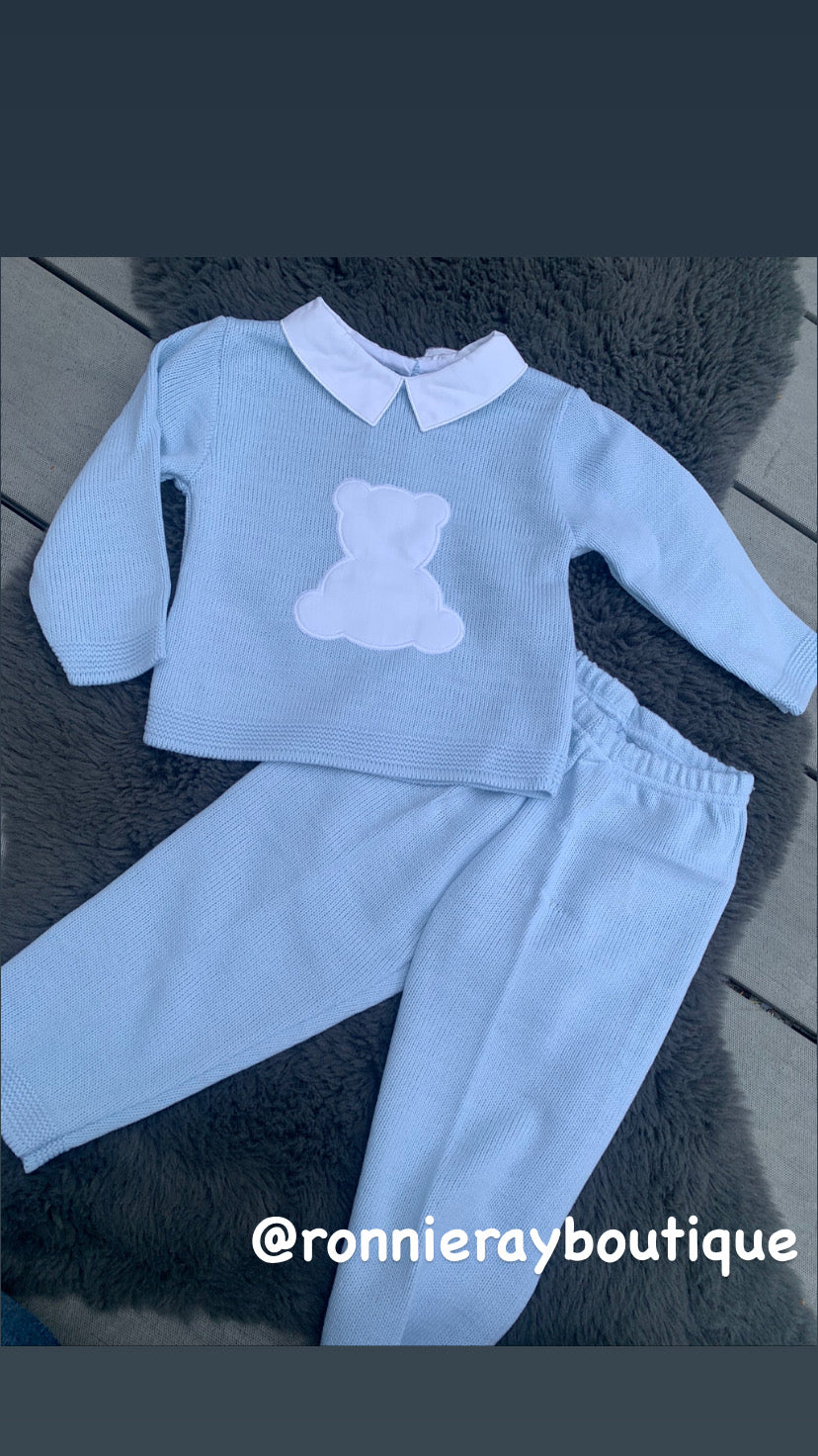 Blue teddy set