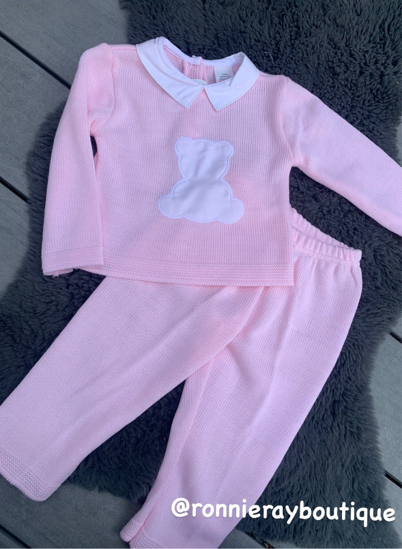 Pink teddy set